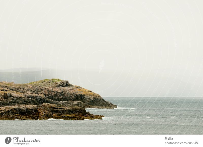 Scottish coast Ferien & Urlaub & Reisen Ferne Freiheit Meer Umwelt Natur Landschaft Himmel Klima Nebel Küste Klippe Felsen eckig natürlich Stimmung Sehnsucht