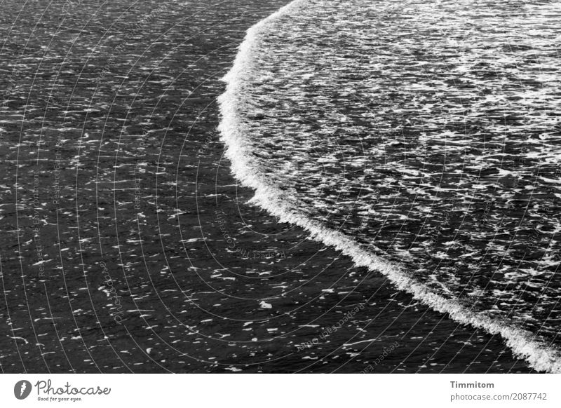 Schwarzsee. Umwelt Natur Urelemente Wasser Wellen Strand Nordsee Bewegung ästhetisch natürlich grau schwarz weiß Gefühle immer Zufriedenheit Sinnesorgane