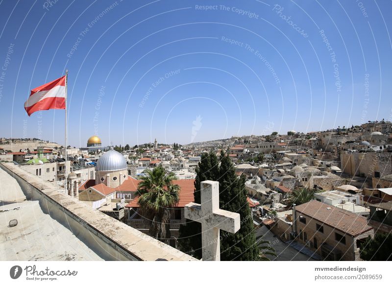Blick auf die al-Aqsa-Moschee Jerusalem Kultur Islam Al-Aksa Moschee Palästina Israel Österreich Hospiz Christentum Judentum Kreuz Via Dolorosa Farbfoto
