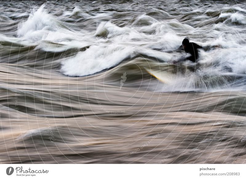 Öl auf Leinwand Freizeit & Hobby Sport Wassersport Wellen Fluss Bewegung ästhetisch außergewöhnlich Flüssigkeit sportlich chaotisch Surfen Surfer Farbfoto