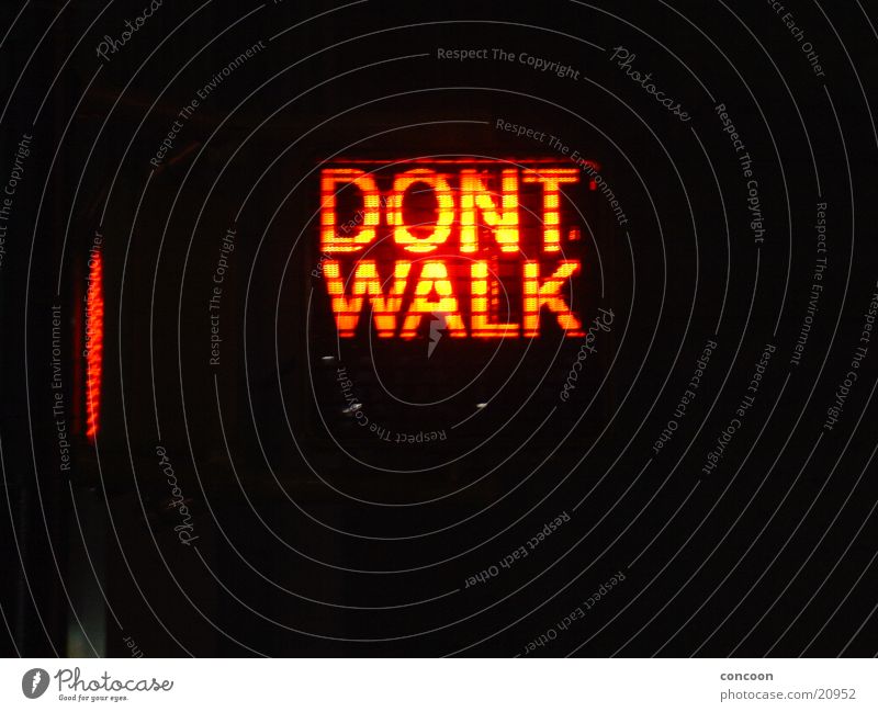 Don't walk! Ampel rot New York City Freizeit & Hobby Fußgängerübergang USA