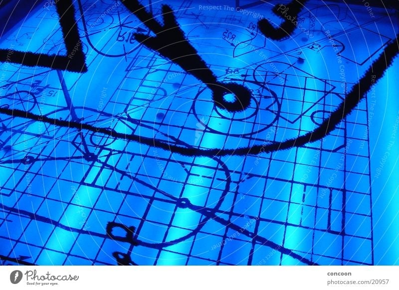 Electric Blue Geometrie Physik Mathematik Stil Architektur blau Lampe Ziffern & Zahlen Studium TU Ilmenau
