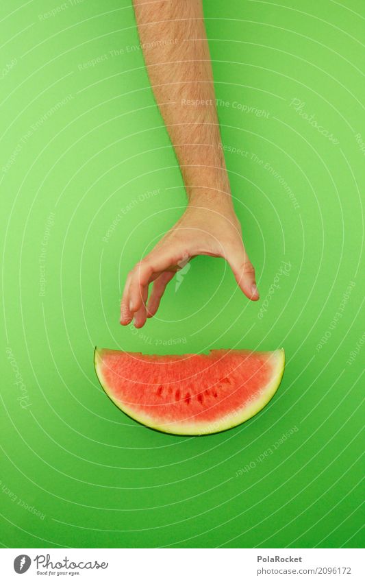 #AS# Kreativ-Pause Kunst ästhetisch Melone Melonen Melonenschiffchen grün rot Teile u. Stücke Frucht Obstladen lecker Gesunde Ernährung Farbfoto mehrfarbig