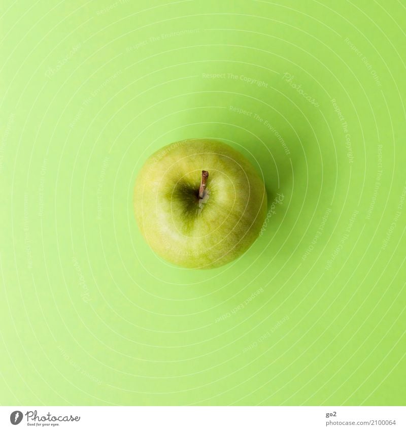 Grüner Apfel Lebensmittel Frucht Ernährung Essen Bioprodukte Vegetarische Ernährung Diät Fasten Gesundheit Gesunde Ernährung ästhetisch einfach lecker grün