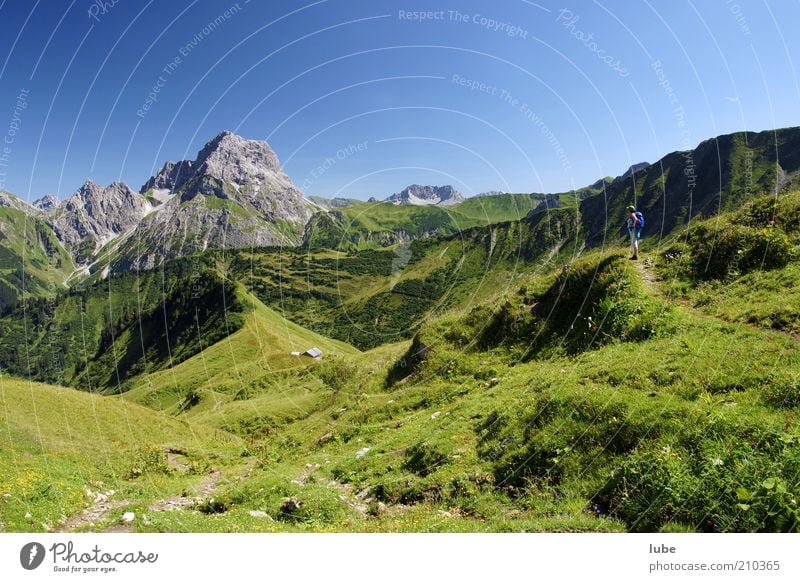 Alpe Derren 4 Ferien & Urlaub & Reisen Tourismus Ausflug Ferne Sommer Sommerurlaub Berge u. Gebirge wandern Umwelt Natur Landschaft Pflanze Wolkenloser Himmel