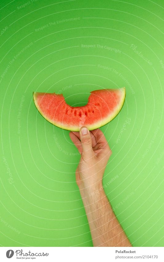 #AS# Melone+Biss=Autsch Kunst Kitsch Melonen Melonenschiffchen beißen bissig bissfest lecker Essen Gesunde Ernährung Frucht Obstladen Sommer Sommerurlaub