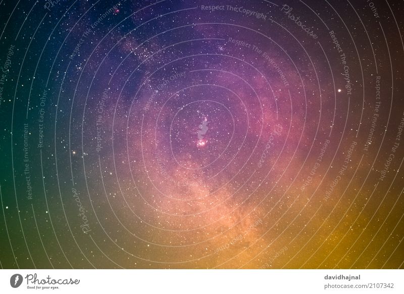 Galaktisches Zentrum Ferne Expedition Sommer Wissenschaften Raumfahrt Astronomie Kunst Natur Urelemente Himmel Nachthimmel Stern Milchstrasse Galaxie Saturn