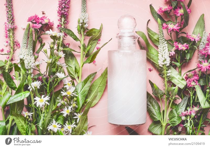 Naturkosmetik mit Pflanzen und BLumen kaufen Stil Design schön Körperpflege Kosmetik Parfum Creme Gesundheit Wellness Leben Spa Massage Blume Blatt Blüte rosa
