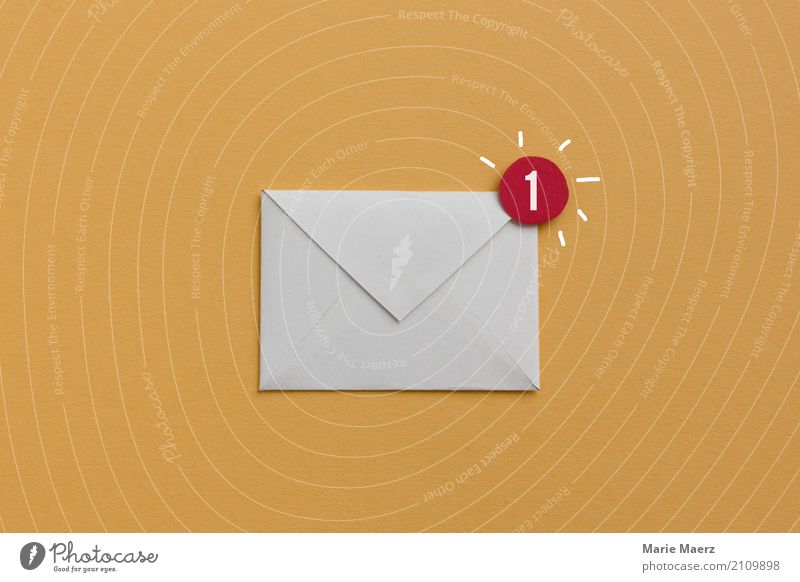 Sie haben Post - Illustration eines E-Mail Symbols Büro Business Karriere Internet lesen schreiben ästhetisch frech neu gelb Erfolg Neugier Interesse