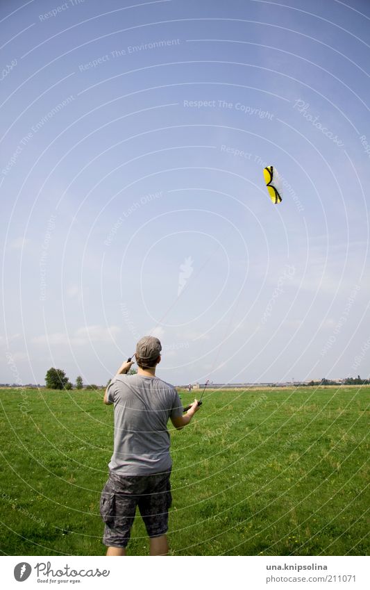 lenkmatte Freizeit & Hobby Spielen Kiting Kiter Drachenfliegen Hängegleiter Freiheit Sport maskulin Junger Mann Jugendliche Erwachsene 1 Mensch 18-30 Jahre