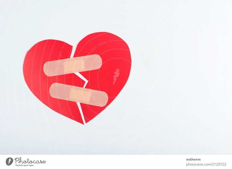 rotes gebrochenes Herz Gesundheitswesen Behandlung Familie & Verwandtschaft Paar Krankheit Wut Gefühle Zusammensein Treue Romantik Trauer Enttäuschung Stress