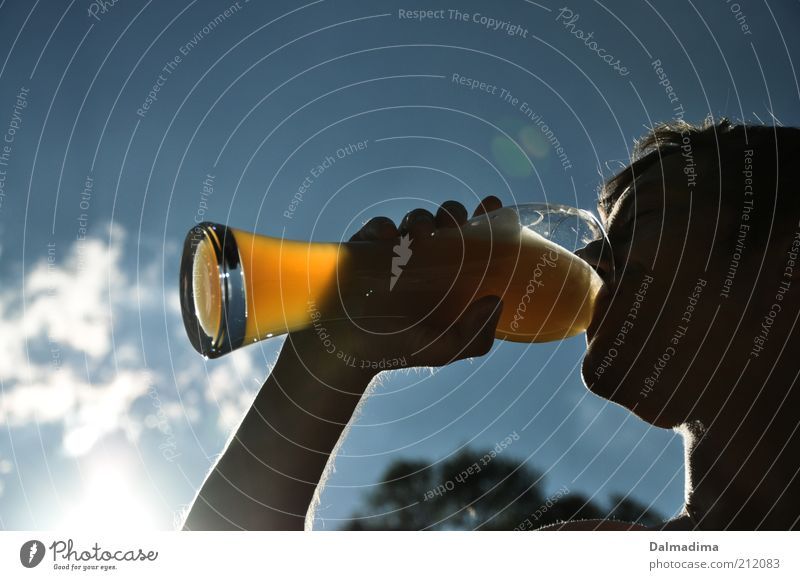 für Genießer Getränk Erfrischungsgetränk Alkohol Bier Glas Mensch maskulin Junger Mann Jugendliche Erwachsene Kopf 1 18-30 Jahre genießen trinken Genusssucht