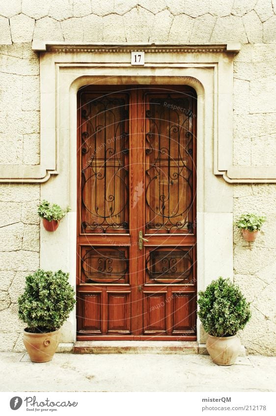 C'est la door. Museum ästhetisch Tür Tor geschlossen mediterran Spanien Mallorca Valldemossa 17 Eingangstür Holz schön antik historisch Historische Bauten