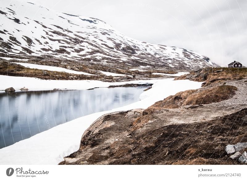 Norwegen Ferien & Urlaub & Reisen Tourismus Abenteuer Freiheit Winter Berge u. Gebirge wandern Umwelt Natur Landschaft Wetter Gipfel Gletscher Menschenleer