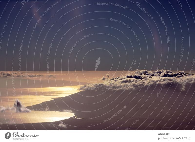 Kraterblick Luft Wasser Himmel Sonnenaufgang Sonnenuntergang Sommer Küste Bucht Meer Maui Hoffnung Ferne Haleakala Farbfoto Abend Reflexion & Spiegelung