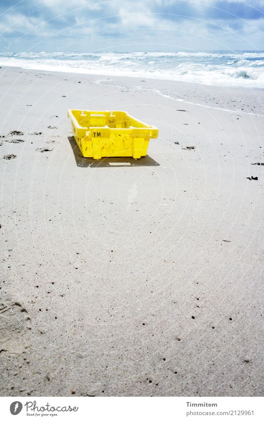 YM bitte melden! Ferien & Urlaub & Reisen Umwelt Natur Urelemente Sand Wasser Himmel Wolken Schönes Wetter Strand Nordsee Dänemark Kiste Kunststoffbehälter