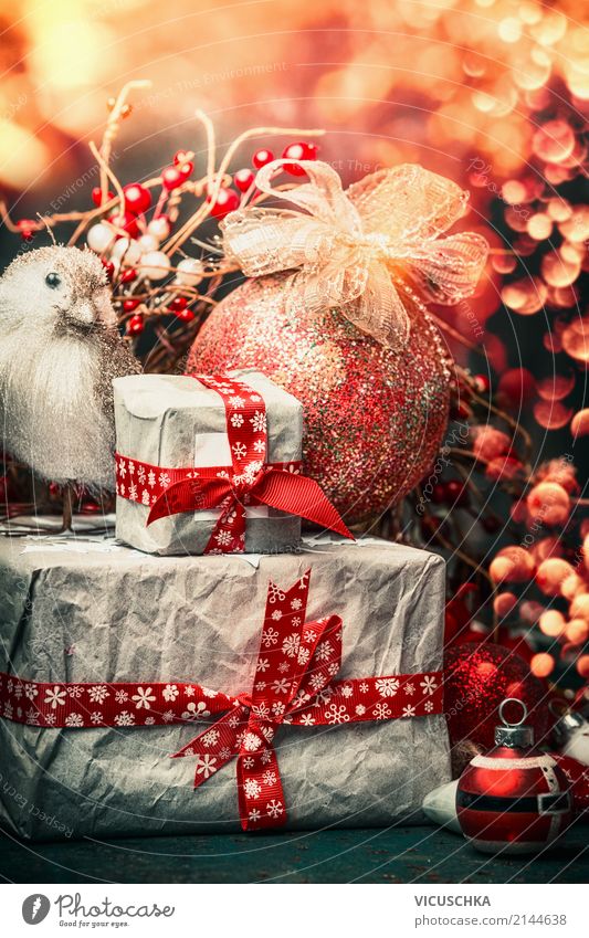 Retro Weihnachtskarte Stil Design Freude Winter Dekoration & Verzierung Feste & Feiern Weihnachten & Advent Kerze Ornament gelb Gefühle Stimmung Tradition