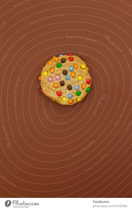 #AS# Brown Cookie Kunst ästhetisch Keks Backwaren Süßwaren cookie lecker ungesund Appetit & Hunger Kalorie Kalorienreich mehrfarbig braun süß Schokolinsen