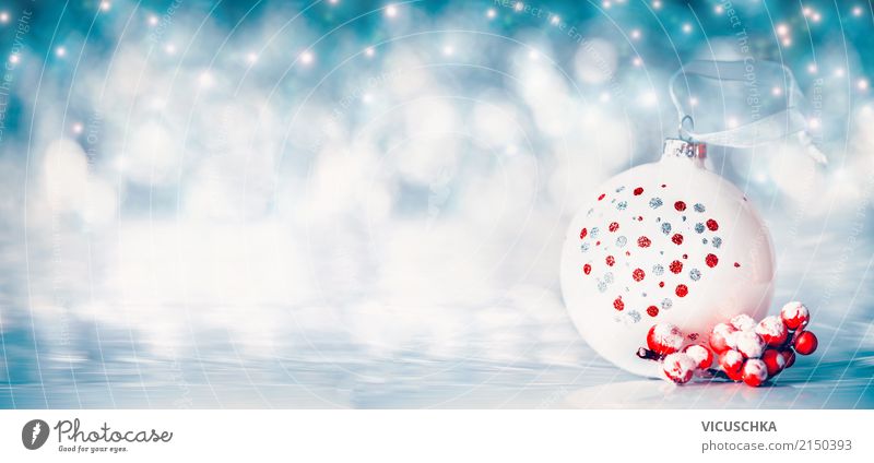 Weihnachten Hintergrund mit Weihnachtsbaumkugel Lifestyle Stil Design Freude Winter Häusliches Leben Dekoration & Verzierung Feste & Feiern Weihnachten & Advent