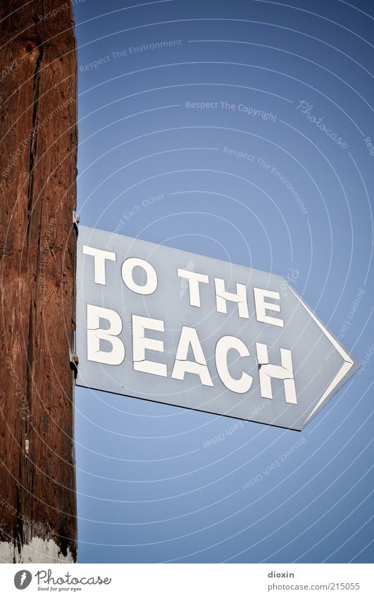 Let´s go Ferien & Urlaub & Reisen Tourismus Ausflug Sommer Sommerurlaub Strand Himmel Wolkenloser Himmel Wetter Schönes Wetter blau braun weiß