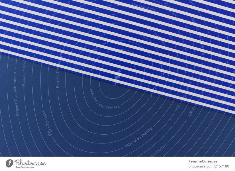 Muster (07) Schreibwaren Papier Kreativität blau-weiß gestreift Karton Geometrie Linie Rechteck Design Farbe Bastelmaterial Farbfoto Innenaufnahme