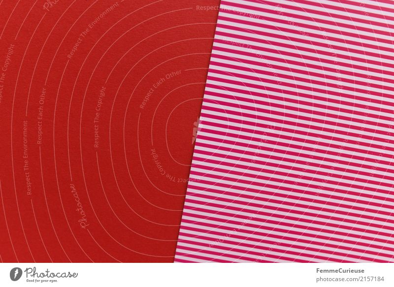 Muster (03) Schreibwaren Papier Kreativität Design Geometrie Strukturen & Formen gestreift rot-weiß Karton Rechteck Bastelmaterial Farbfoto Innenaufnahme