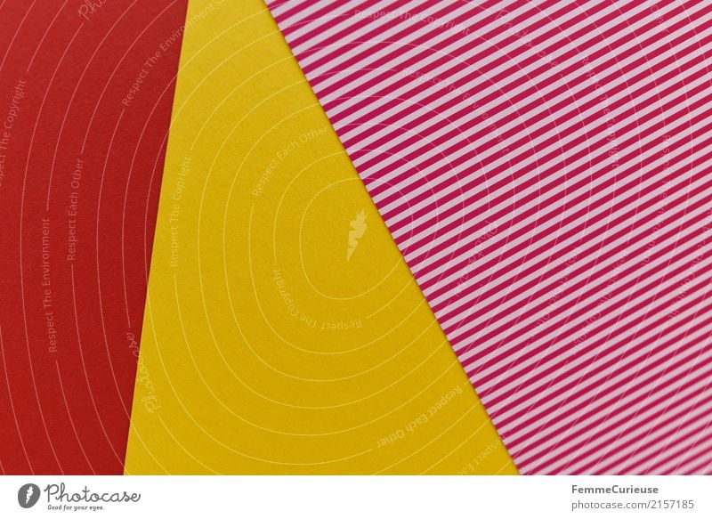 Muster (06) Schreibwaren Papier Kreativität Bastelmaterial gestreift rot-weiß gelb Geometrie Strukturen & Formen Karton mehrfarbig sommerlich Farbfoto