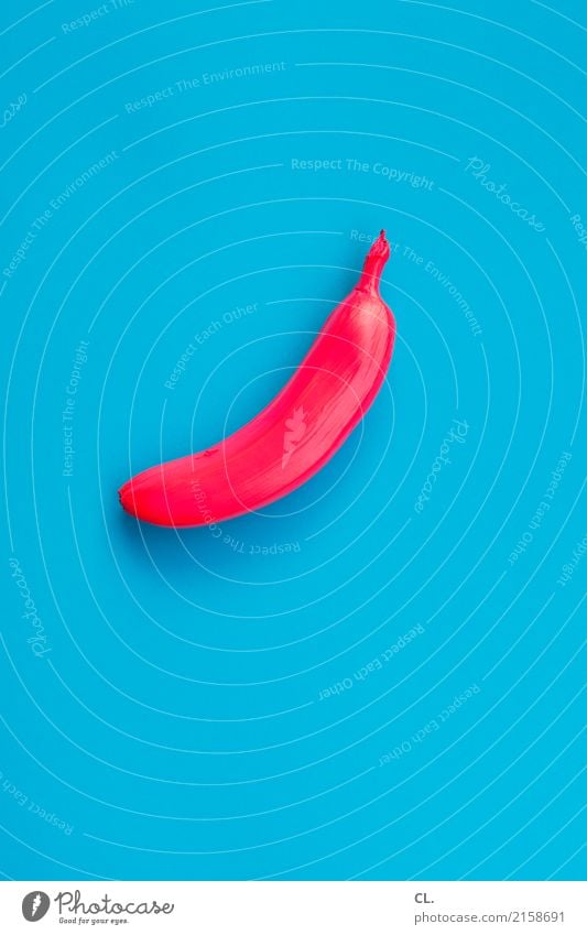 exot Lebensmittel Frucht Banane Ernährung Kunst Kunstwerk Zeichen ästhetisch außergewöhnlich exotisch einzigartig blau rot bizarr Design Farbe Idee innovativ