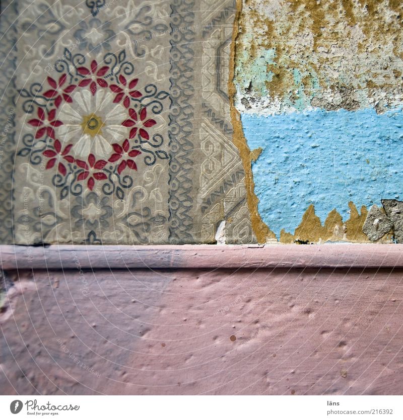[HH10.1] - schöner wohnen Innenarchitektur Dekoration & Verzierung Tapete Raum Mauer Wand alt außergewöhnlich Häusliches Leben kaputt mehrschichtig gestrichen