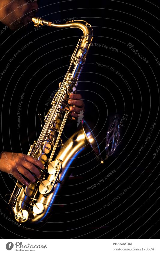 Sax Lifestyle Design Musiker Künstler Unterhaltungselektronik Musikinstrument maskulin Hand 1 Mensch 45-60 Jahre Erwachsene Jazzkonzert Konzert Saxophon