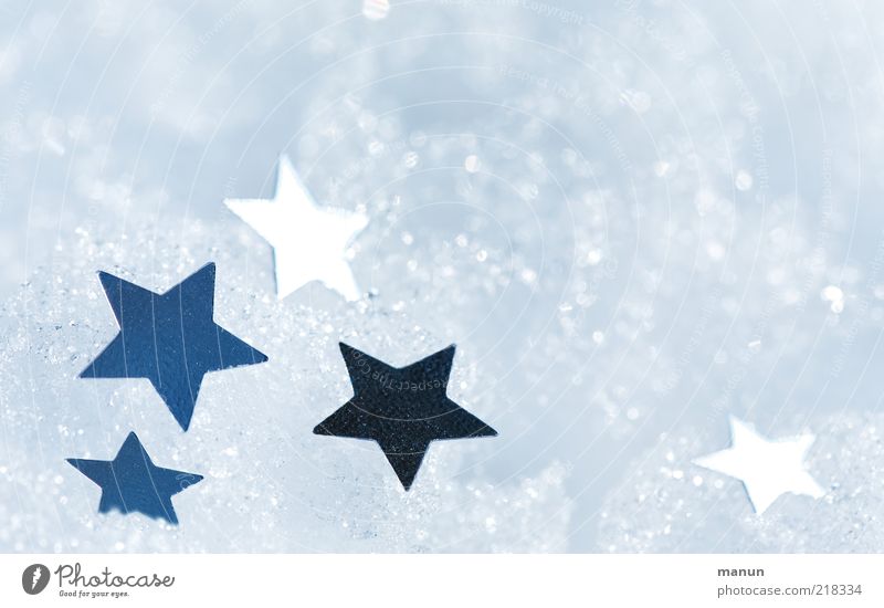 Schneesterne Dekoration & Verzierung Feste & Feiern Silvester u. Neujahr festlich Weihnachtsdekoration Weihnachtsstern Stern (Symbol) Zeichen glänzend leuchten
