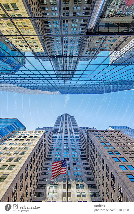 Blick nach oben 6 New York Manhattan Hochhaus Froschperspektive hoch Fassade Midtown chrysler building