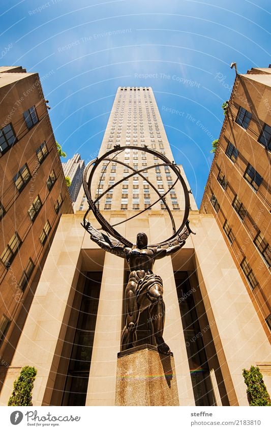 Blick nach oben 4 New York City Manhattan Hochhaus Froschperspektive hoch Fassade Atlas