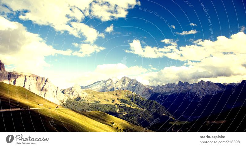 schöne aussicht harmonisch Erholung Freizeit & Hobby Ausflug Ferne Freiheit Sommerurlaub Berge u. Gebirge Alpen Gipfel Schneebedeckte Gipfel Südtirol Italien
