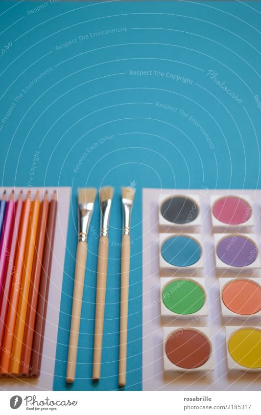 creative Ordnung Freizeit & Hobby malen Gemälde Arbeitsplatz Feierabend Kunst Künstler Maler Schreibwaren Papier Schreibstift Wasserfarbe Farbstift Pinsel Dinge