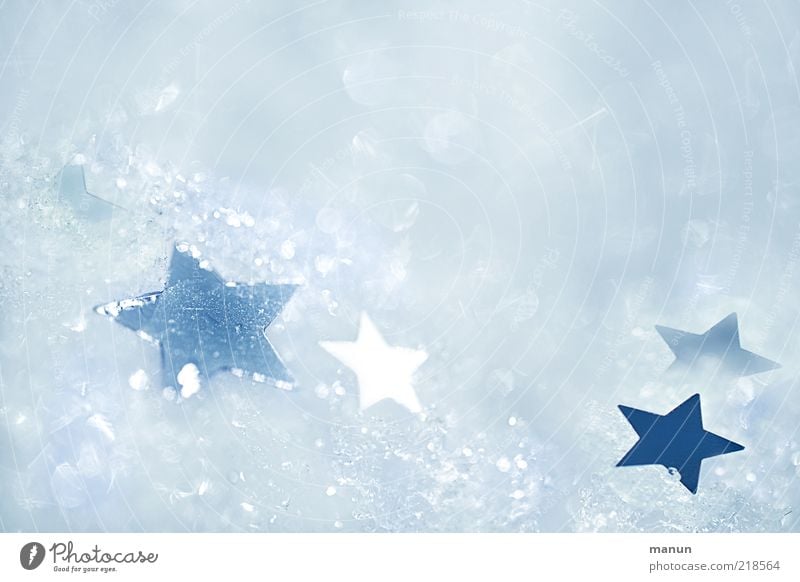 Eissterne Feste & Feiern Weihnachtsstern Winter Frost Schnee Zeichen hell kalt Kitsch schön Farbfoto Außenaufnahme Lichterscheinung Sonnenlicht Hintergrundbild