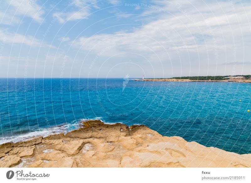 Côte d'azur, Frankreich Cote d'Azur südländisch blau Meer Felsen wild Leuchtturm Ferien & Urlaub & Reisen