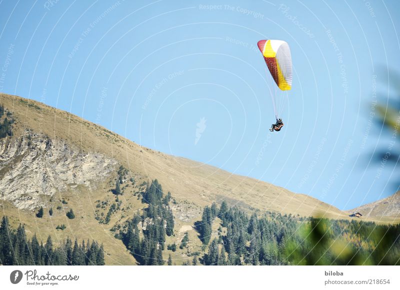 Flugwetter Sport Himmel Wind Alpen Berge u. Gebirge fliegen Hängegleiter Fallschirm Flugsportarten Freiheit Schweben gleiten Luft Leichtigkeit Abenteuer
