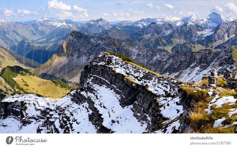 Sonniger Herbstbeginn im Karwendel Freizeit & Hobby Ferien & Urlaub & Reisen Tourismus Abenteuer Fahrradtour Schnee Berge u. Gebirge Fahrradfahren wandern