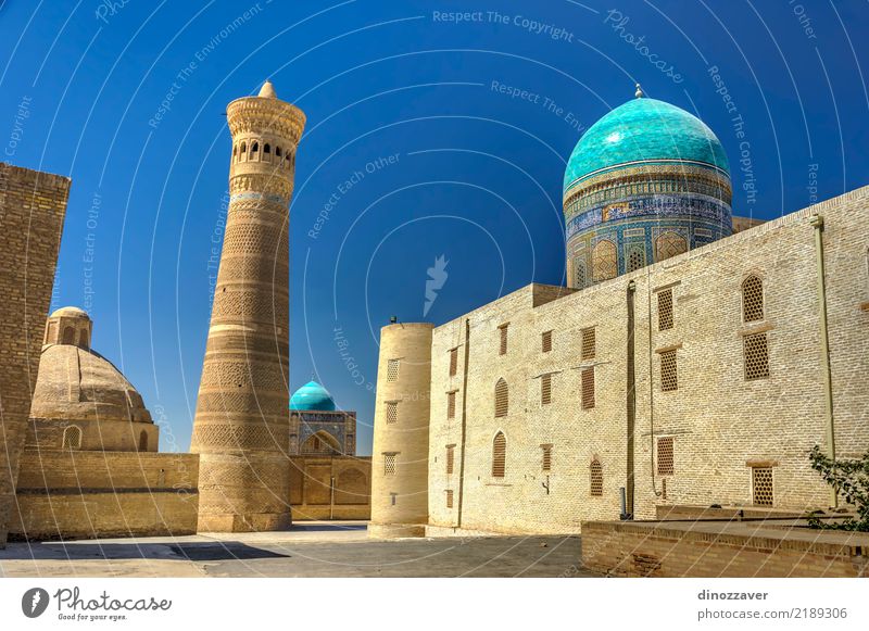 Kalyan-Minarett und Kalyan-Moschee, Bukhara Stil Design Tourismus Dekoration & Verzierung Stadt Altstadt Architektur Ornament alt groß Farbe Religion & Glaube