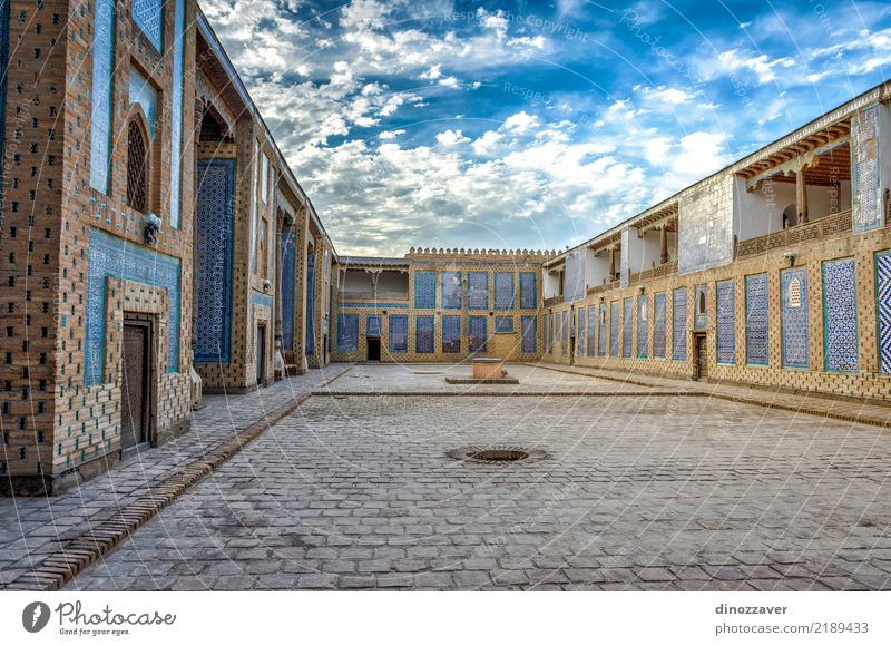 Atrium der Madrassa, Chiwa Haus Dekoration & Verzierung Kunst Stadt Gebäude Architektur Ornament alt blau Religion & Glaube Tradition Usbekistan Khiva Islam