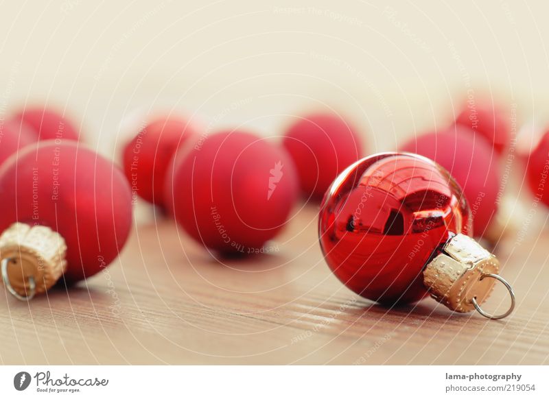 Bitte aufhängen! Dekoration & Verzierung ästhetisch glänzend rund gold rot Christbaumkugel Weihnachtsdekoration Weihnachten & Advent Kugel Dezember Farbfoto