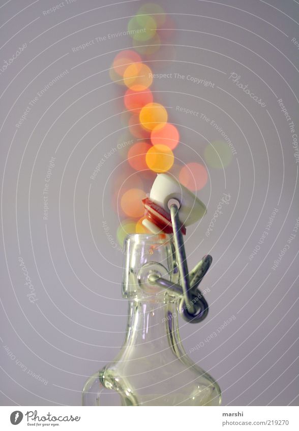 Zaubertrunk Kitsch Krimskrams mehrfarbig Unschärfe Flasche Flaschenhals Verschluss Punkt Zauberei u. Magie Getränk schön bezaubernd zaubertrunk Inhalt Farbfoto