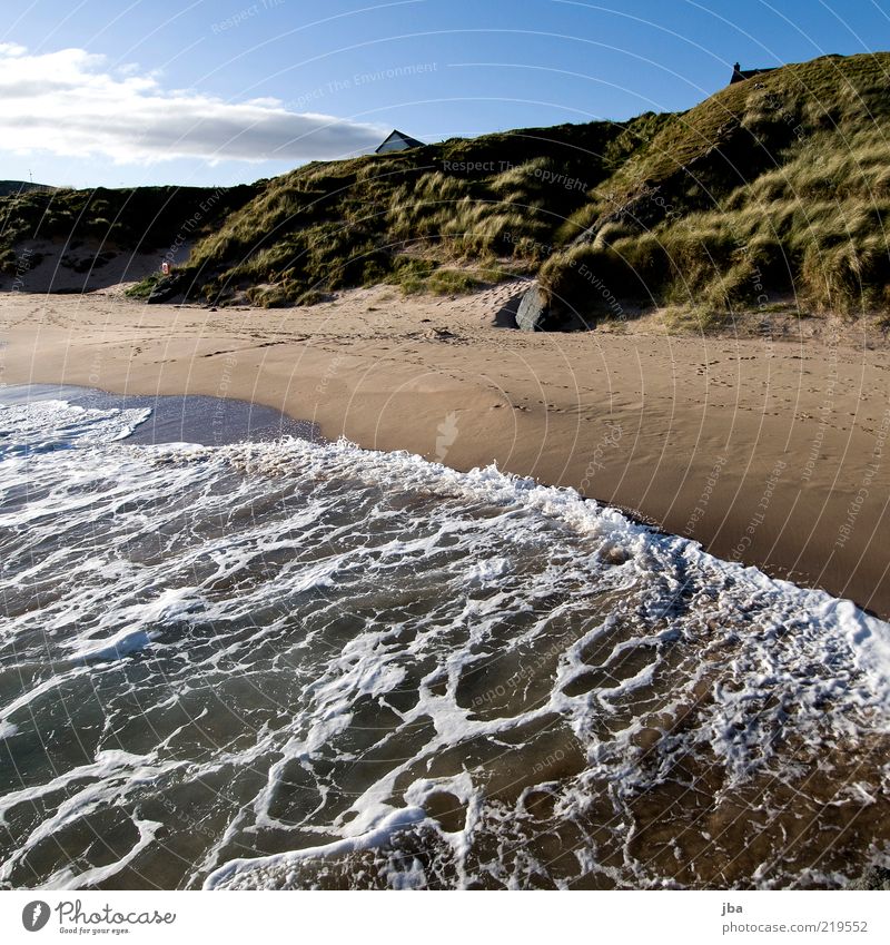 Rhytmus ruhig Ferien & Urlaub & Reisen Tourismus Ferne Sommer Strand Meer Wellen Haus Natur Sand Wasser Himmel Herbst Schönes Wetter Küste Bucht Klippe