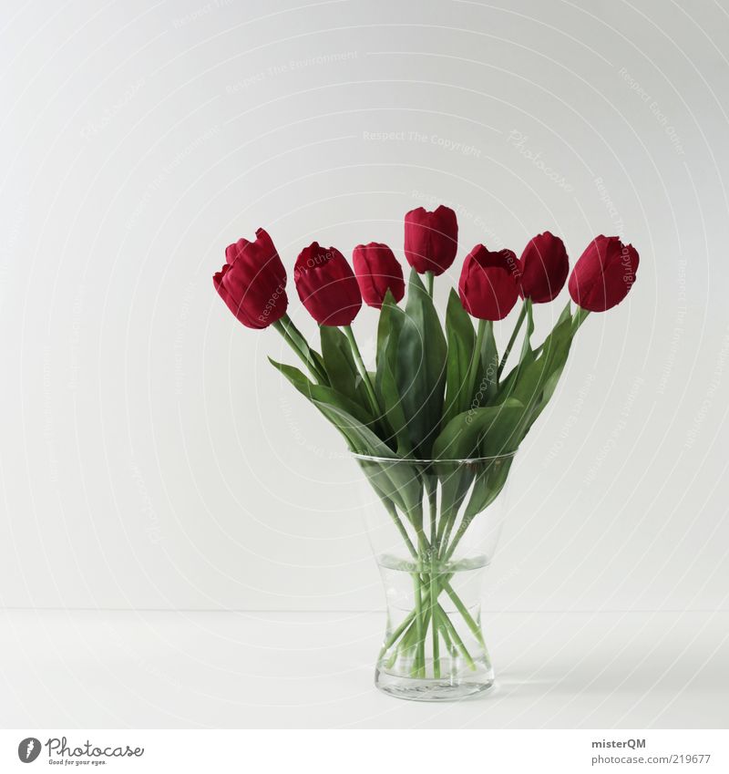 Mehr als 1000 Worte. Kunst ästhetisch Kitsch Ordnung Stillleben Blume Blumenstrauß Blumenvase frisch falsch Tulpe Dekoration & Verzierung Muttertag
