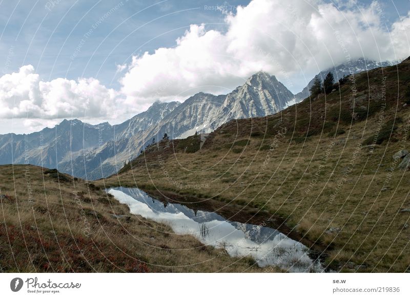Herbstgrau ........... | Antholz [18] Wolken Sommer Schönes Wetter Hügel Alpen Berge u. Gebirge Antholzer Tal Südtirol Alm Teich verblüht Unendlichkeit blau