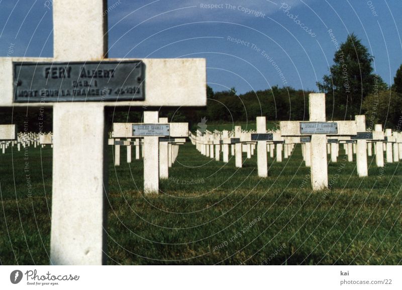 Kriegsgraeber Frankreich Weltkrieg Verdun Grab Soldat Friedhof Grabmal Christliches Kreuz Soldatenfriedhof Tod Trauer historisch erinnern