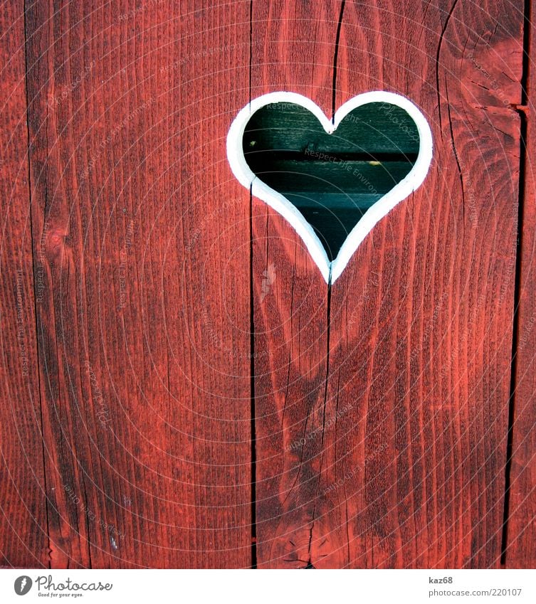 Herzl Holz rot Liebe Verliebtheit Romantik Bayern Landhaus Freundlichkeit Zuneigung Gefühle Valentinstag Textfreiraum unten Textfreiraum links herzförmig