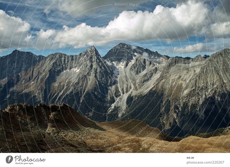 M A S S I V ........ | Antholz [19] Urelemente Wolken Sommer Herbst Schönes Wetter Alpen Berge u. Gebirge Antholzer Tal Südtirol Croda Rossa Riesenferner Gipfel