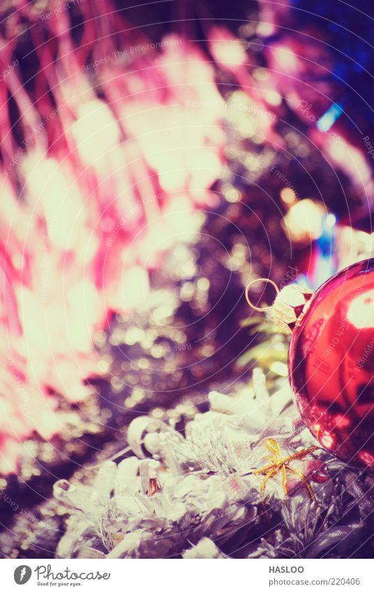 Weihnachts- und Neujahrsschmuck Reichtum Dekoration & Verzierung Feste & Feiern Kunst Ornament dunkel neu weich rot schwarz Farbe Tradition Ball Textil Material
